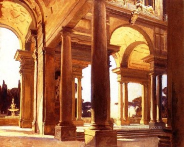  singer lienzo - Un estudio de arquitectura Florencia John Singer Sargent